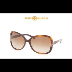 Tory Burch TY7022 Sunglasses in Amber Block Brown Gradient
